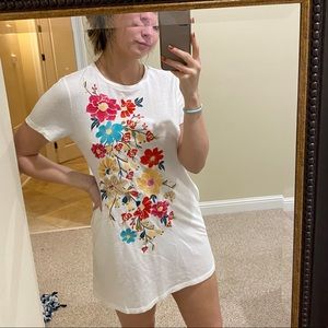 FLORAL TEE DRESS